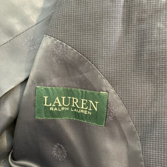 Lauren Ralph Lauren Men's Navy Wool Blazer Est. Size 46 Career Classic Old Money - Picture 5 of 12